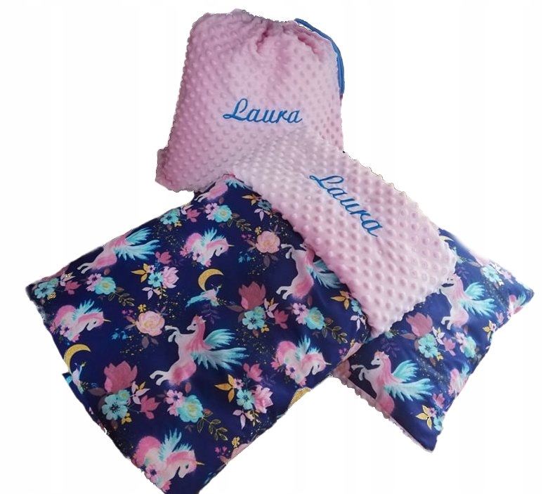 

Komplet do przedszkola kocyk 135x100 Haft worek