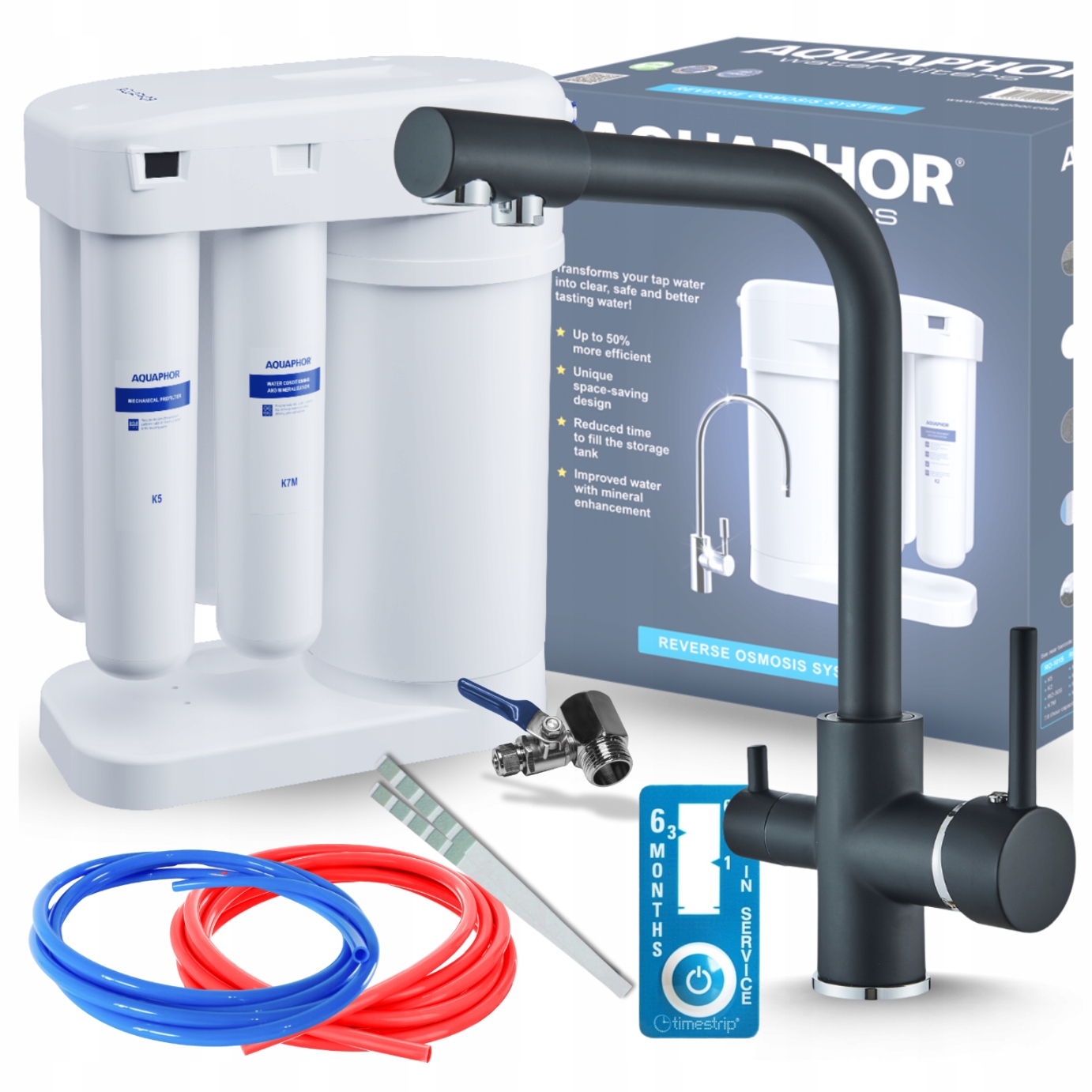 Kuchynský Kohútik Čierny Vodný Filter Aquaphor Morion Obrátená Osmoza