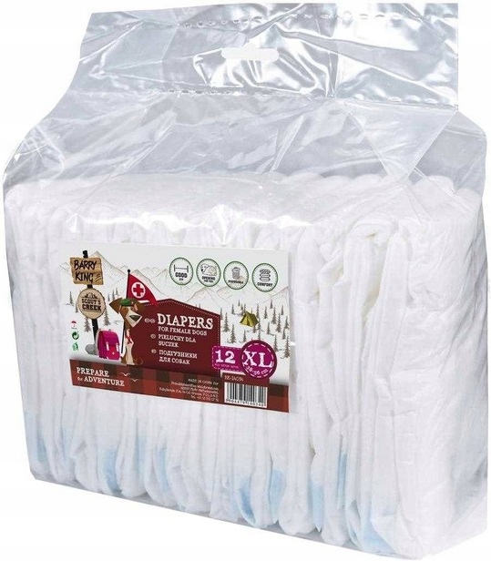 

Barry King Pieluchy Pampersy dla suczki XL 38-56cm