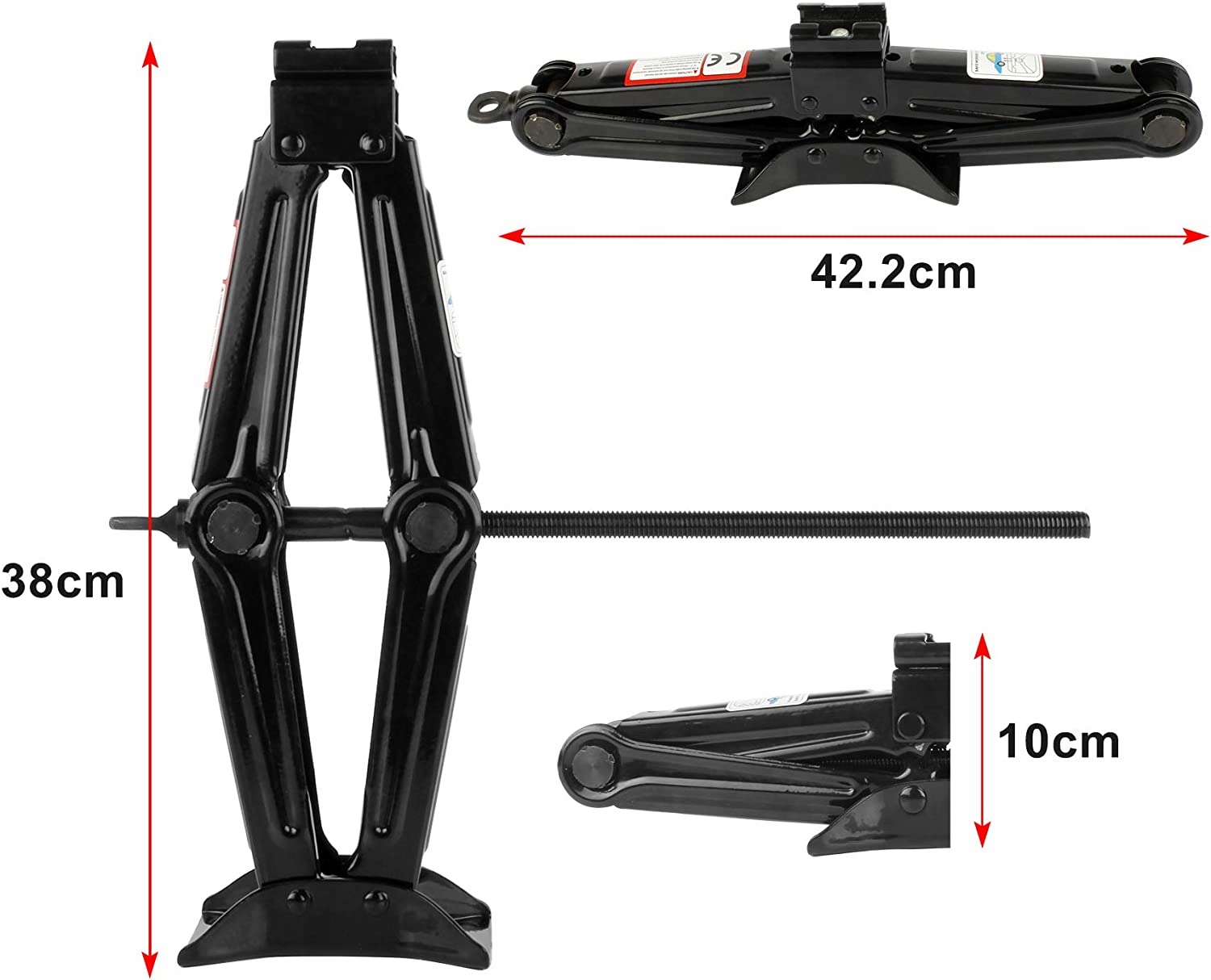 PODNOŚNIK SAMOCHODOWY TRAPEZOWY LEWAREK TRAPEZ 2T + KORBA Minimalna wysokość podnoszenia 115 mm