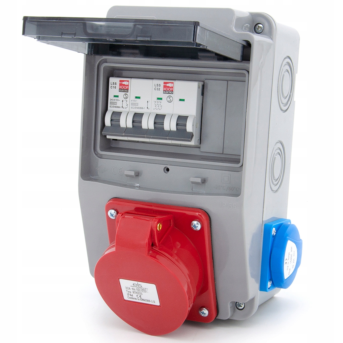 ROZDZIELNICA OGRODOWA ZABEZPIECZONA 32A/5P 2*GS 6M Napięcie pracy 230 V