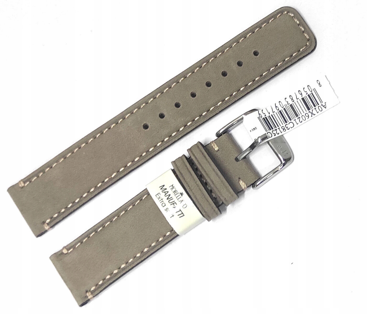 Šedý Měkký Kožený Italský Pásek Morellato Nubuk Coubert 20 mm X6021