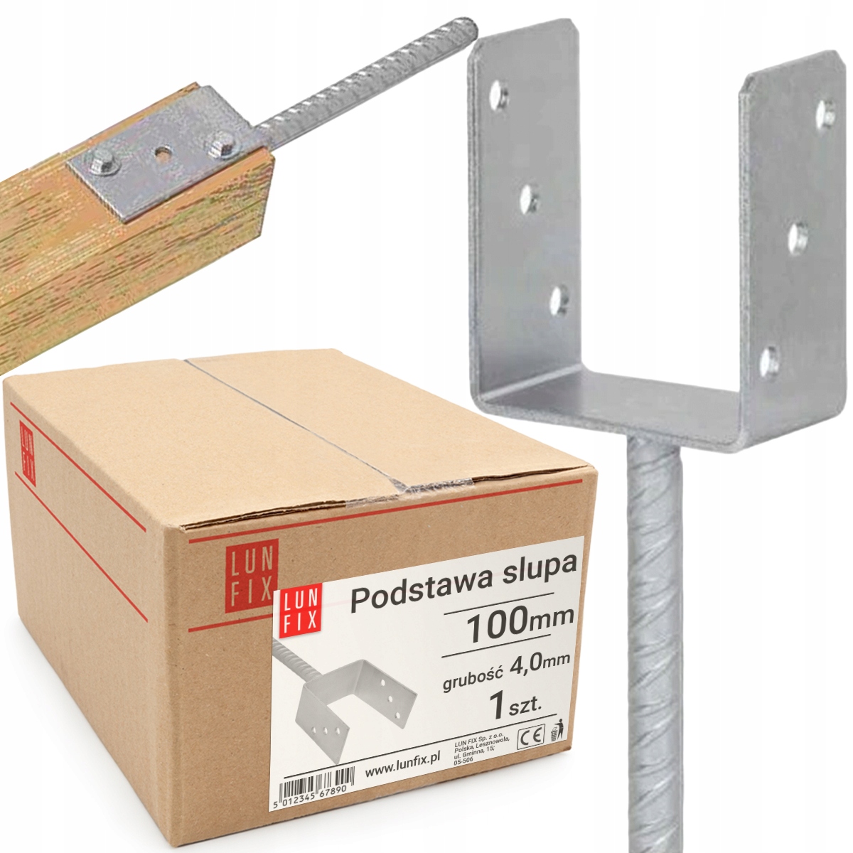 

Podstawa Słupa Do Wmurowania Kotwa 100mm PU10 1szt