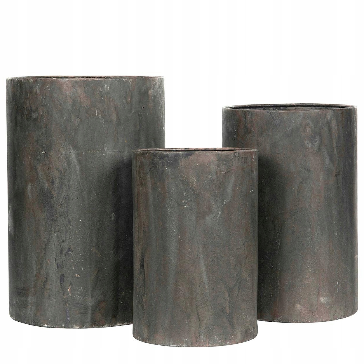 Kvetináč Na Balkon Terasový Veľký 60 cm Do Domu Obývacej Izby Loft Čierny Obal Na Kvetináč 3KS