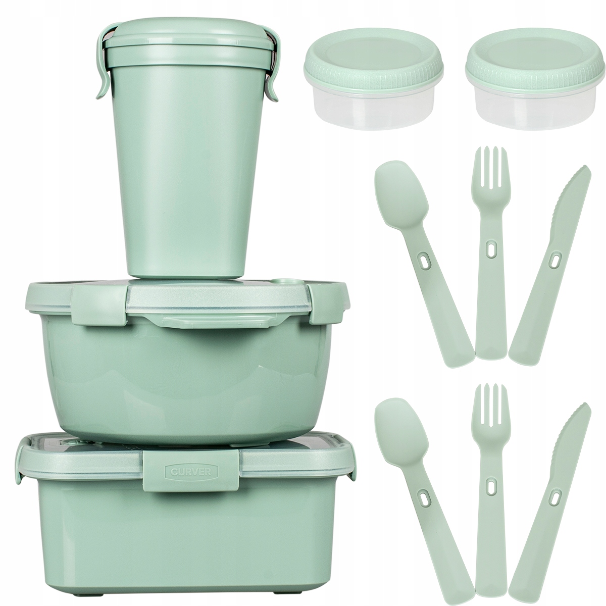 

Zestaw Pojemniki Na Żywność Eko Curver Lunch Box