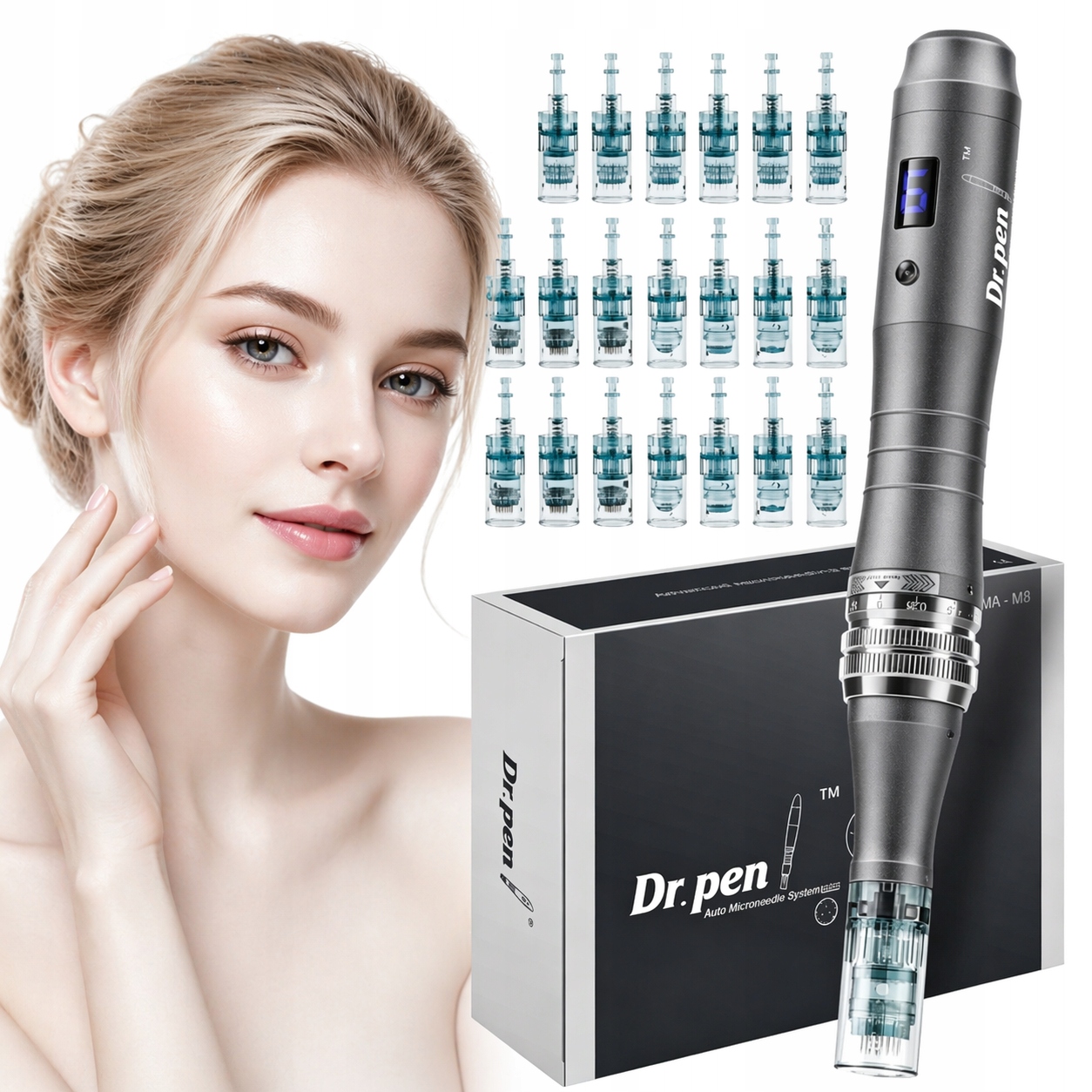 Dr Pen Ultima M8-W 20 BEZDRÁTOVÝch kartuší Dermapen pro mezoterapii