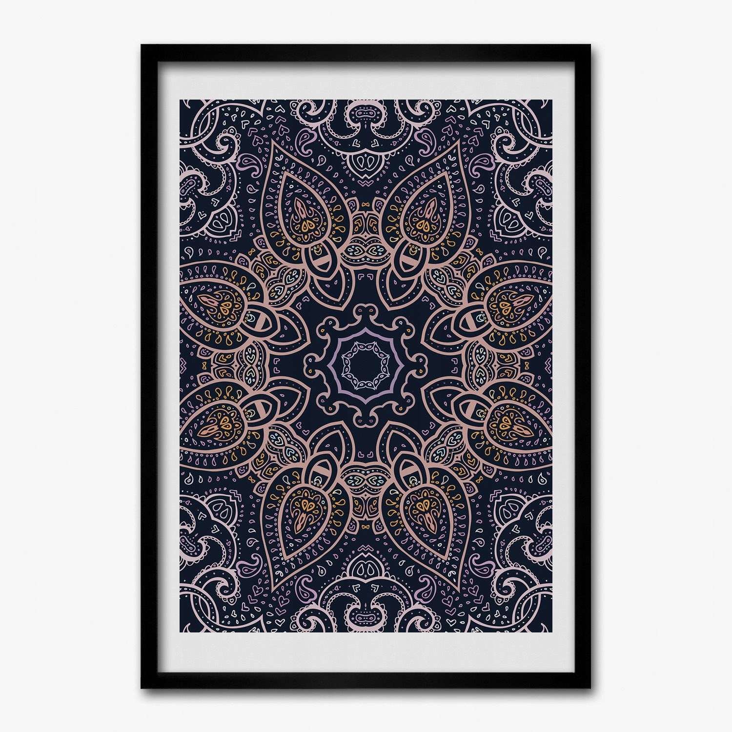 Obraz v rámu na zeď Ornament krajka 50x70 cm