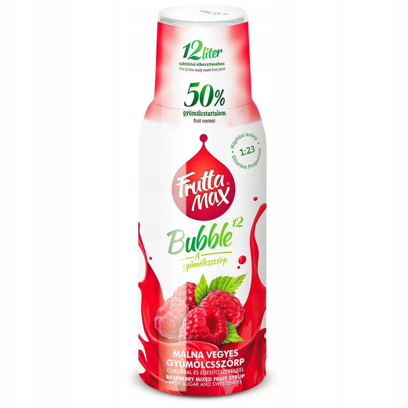 

Syrop FruttaMax Malina 500 ml na 12 titrów