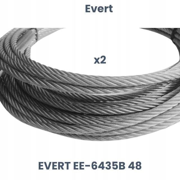 Náhradní Evert: 2 ocelová lana pro čtyřsloupový zvedák Evert 6435B 48