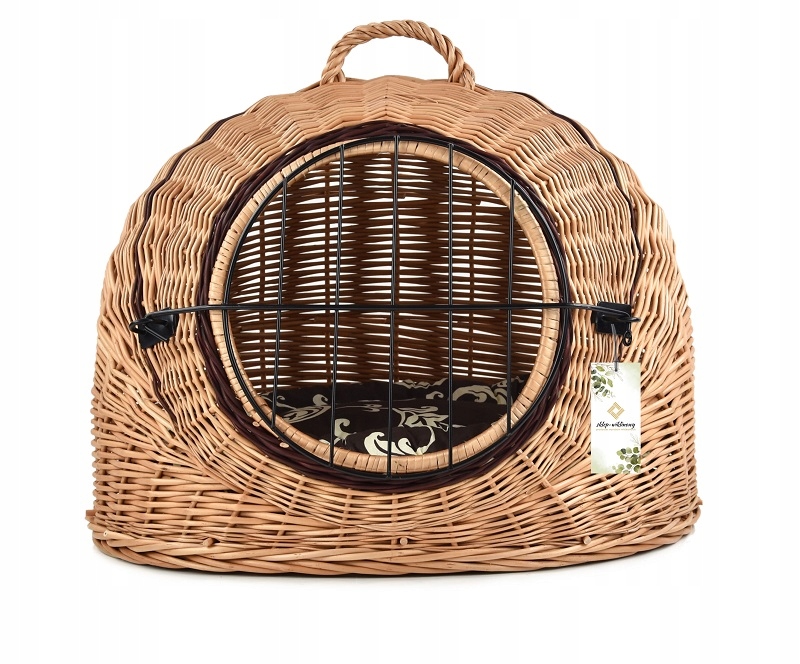 Levně Přepravka pro kočky Psa Proutěná budka Pelíšek 49 Cm Polštář