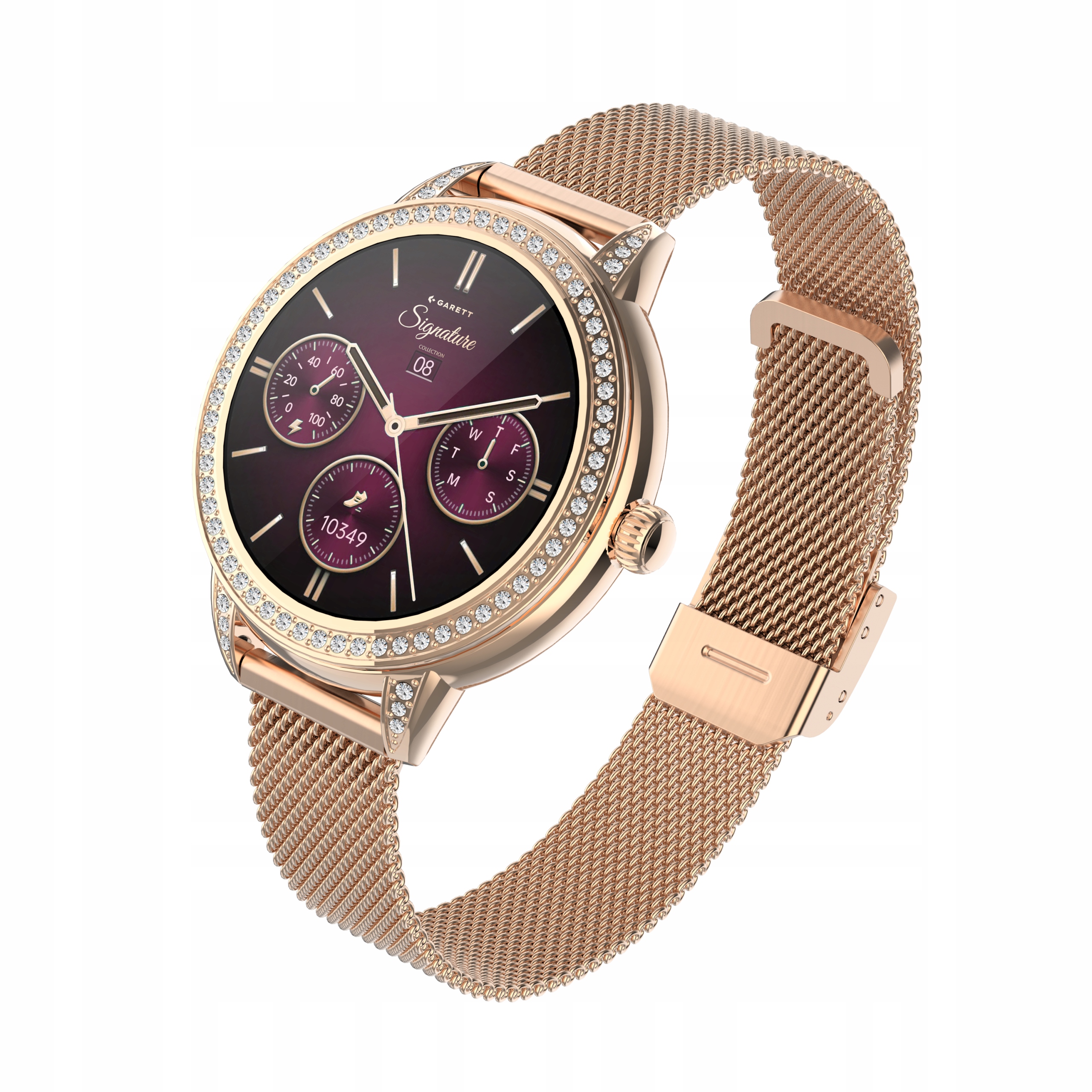 Zegarek Smartwatch Damski Garett 5904238485118 różowe złoto