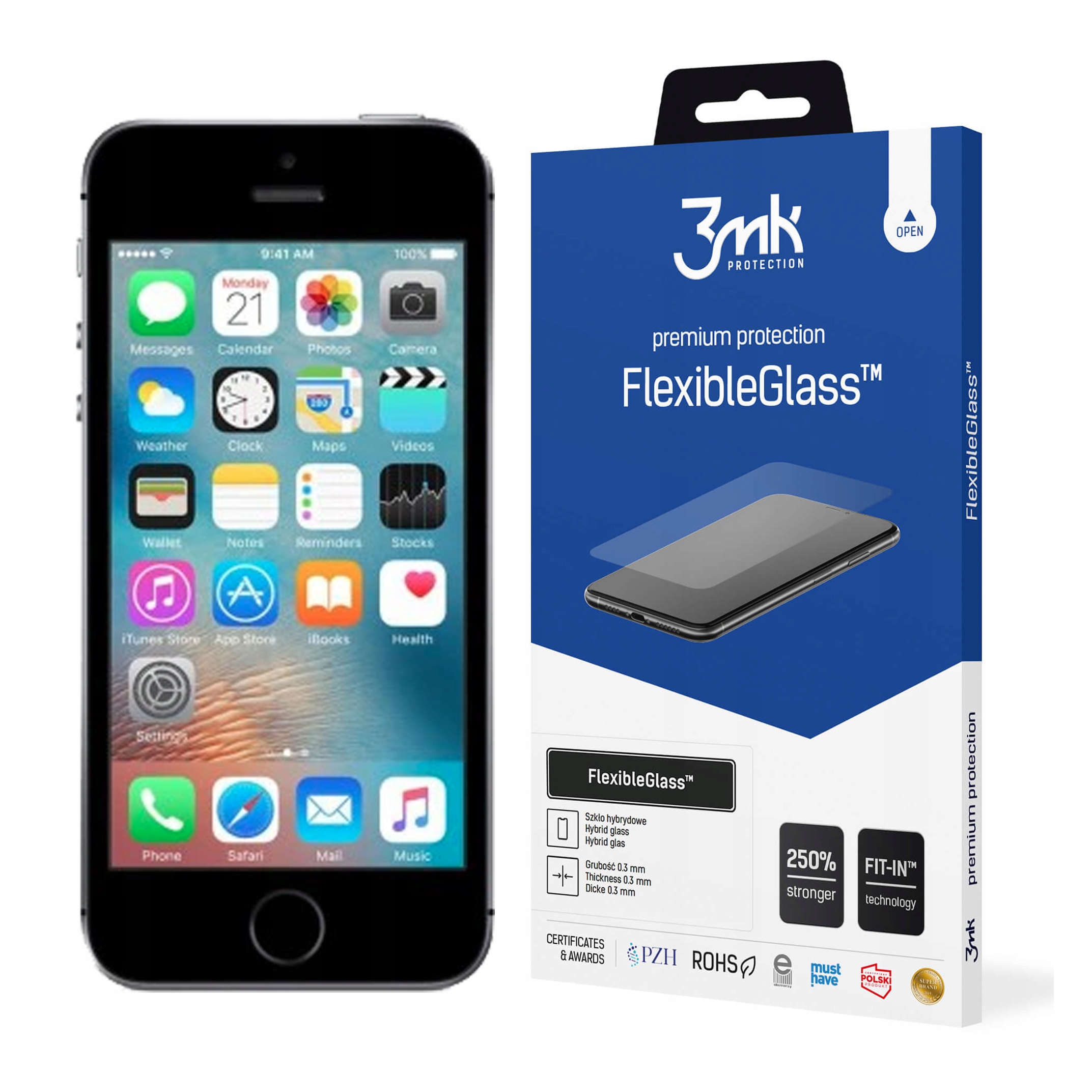 

3MK Szkło FlexibleGlass do iPhone 5/5S/SE