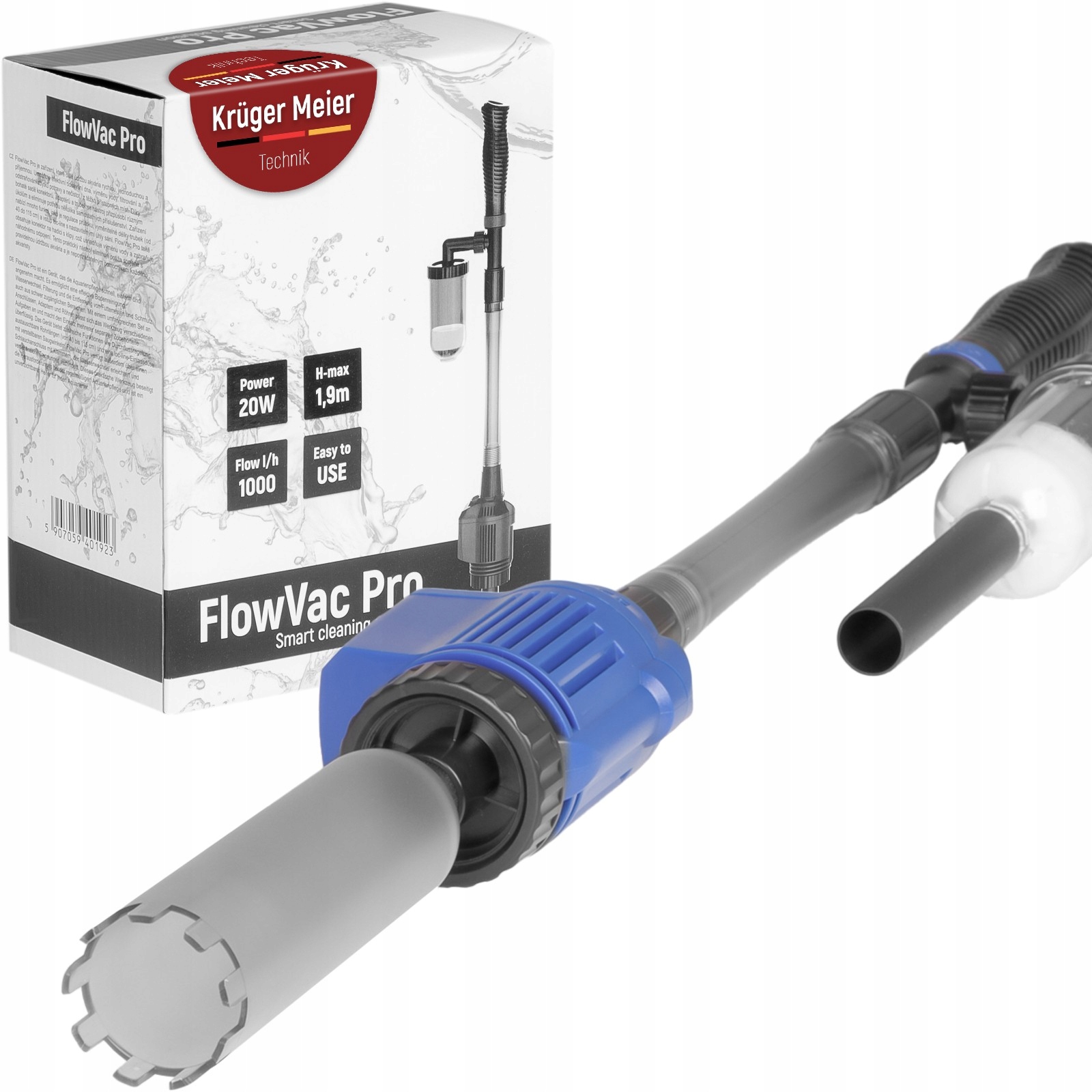 Kruger Meier FlowVac Pro – automatický odmulčovač s vodním filtrem