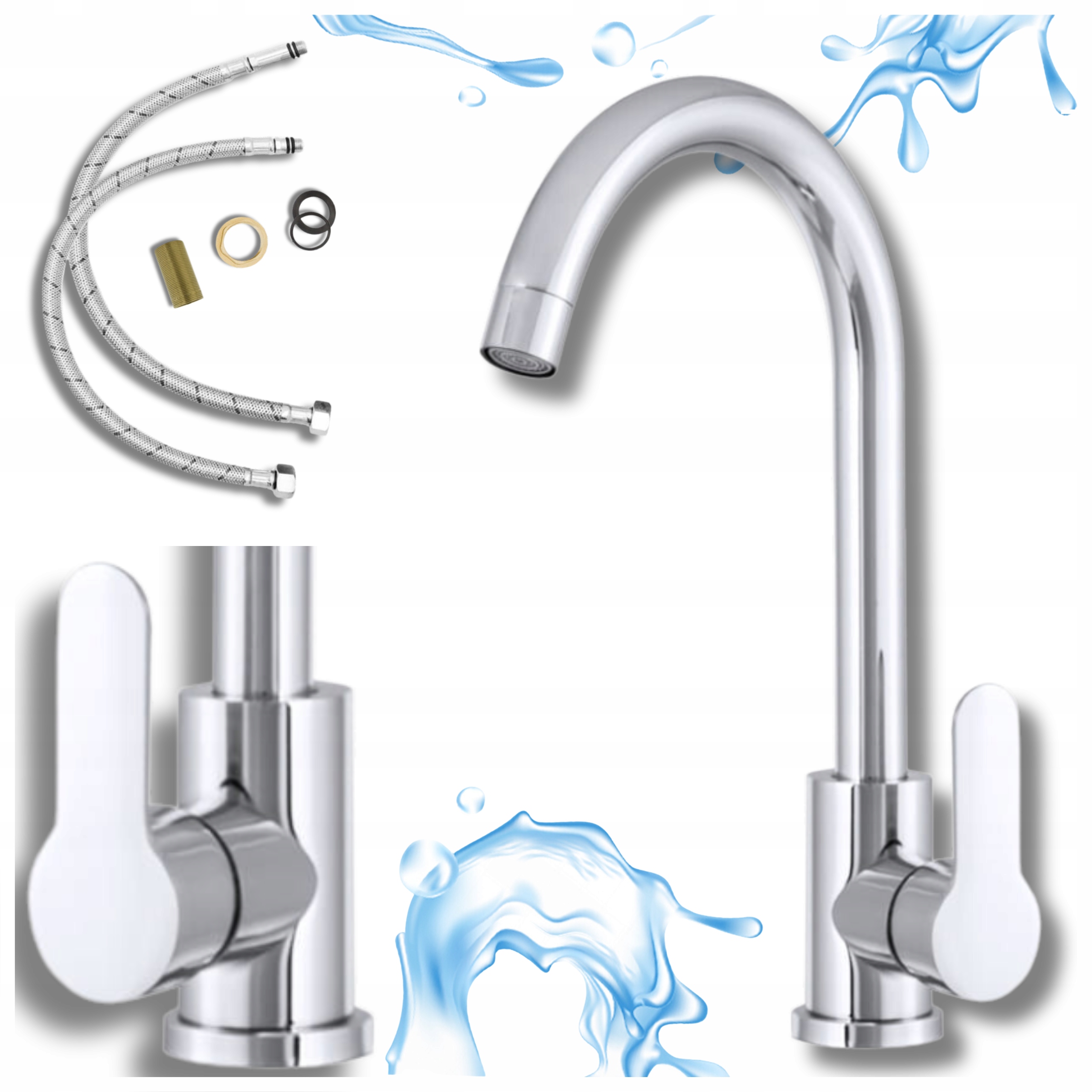 Kuchyňská stojánková baterie Chrom Dego Kuchyňský kohout do dřezu