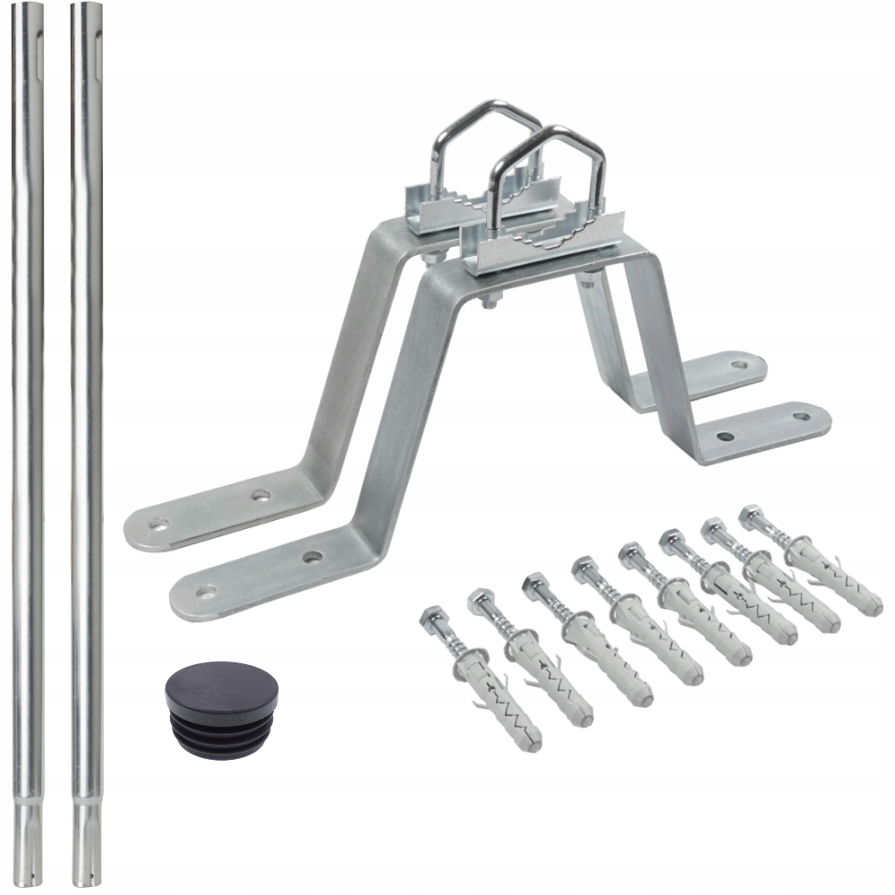 Zestaw obejma murowa UMM-150 maszt stalowy 2m ocynkowany 200cm Luxon