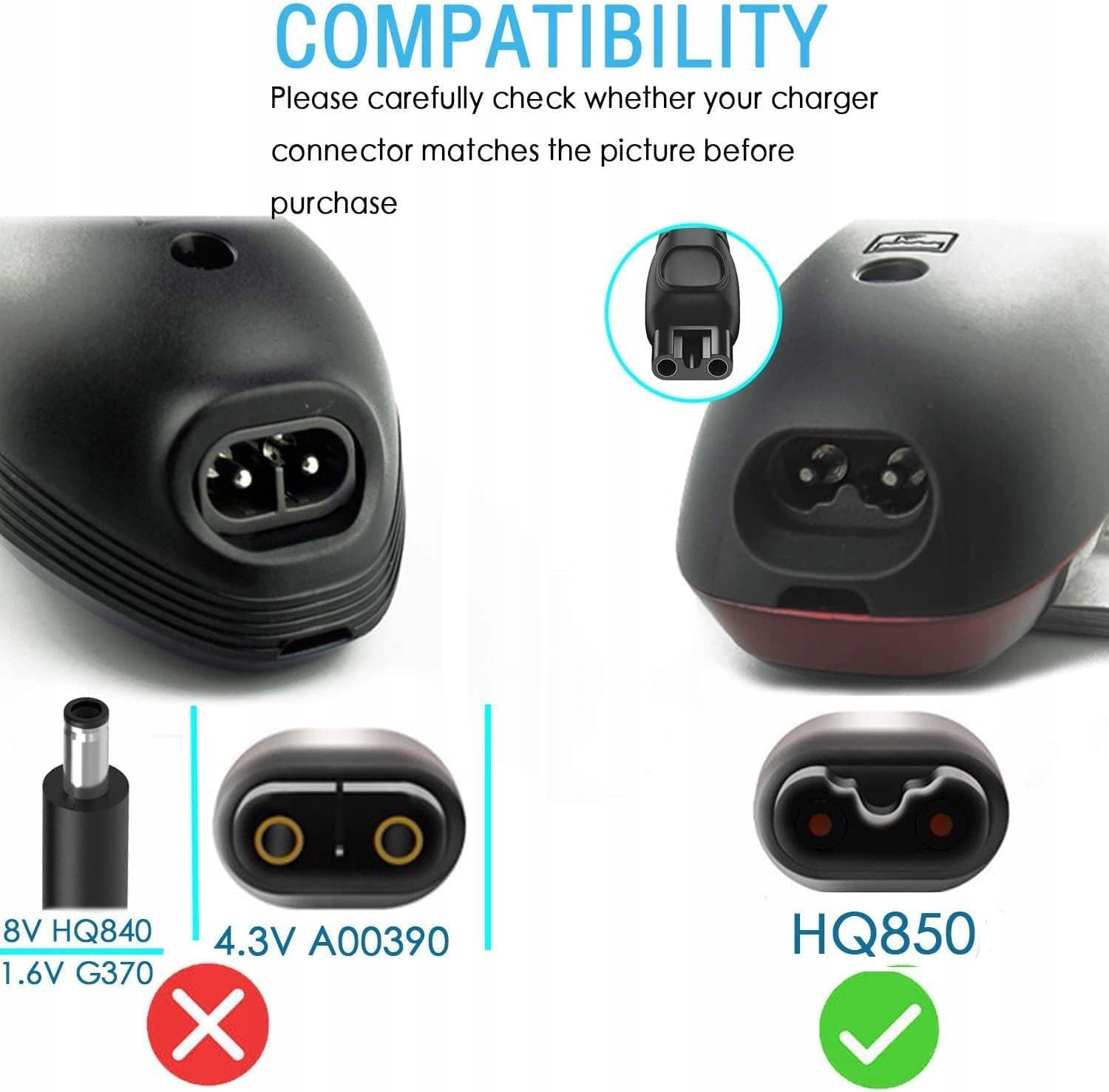 Ładowarka Superer 8 V pasująca do Philips-HQ850 uk Marka Inna