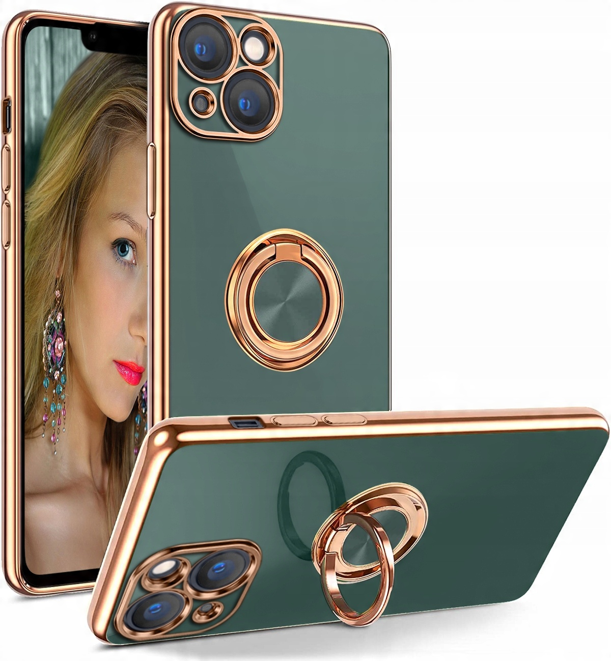 

Etui Silicone Ring Szkło do Apple iPhone 14 Plus