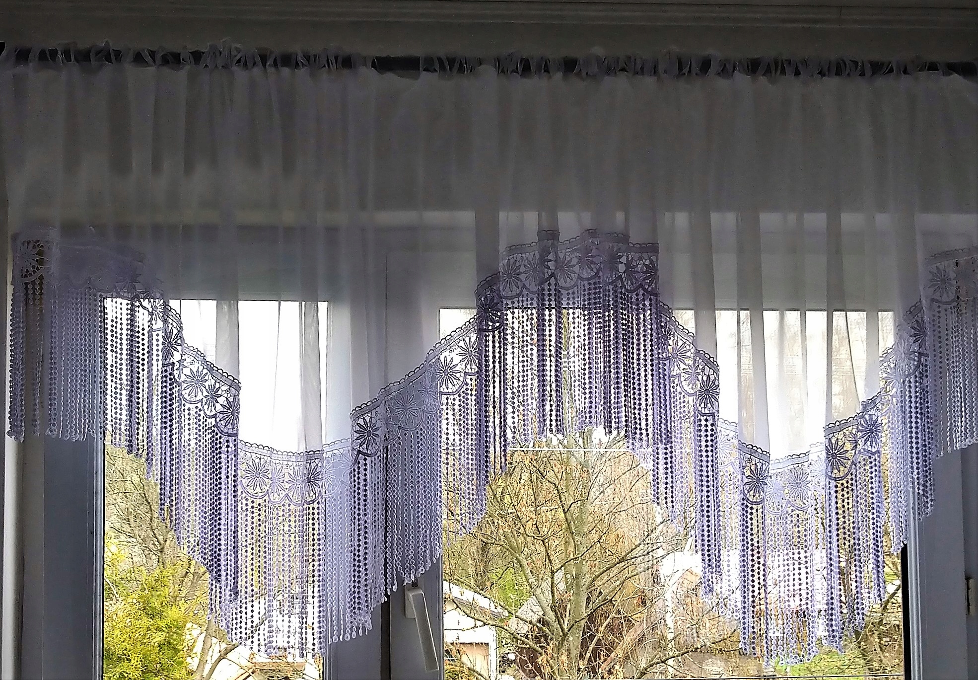 

Firana gotowa firanka woal 400*90cm gipiura 30cm