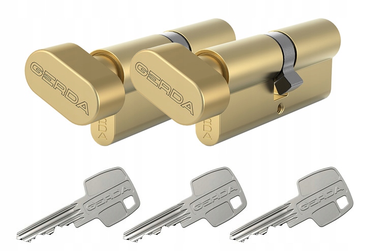 Komplet wkładek Gerda WKE1 z gałką 30/30G+30/30G