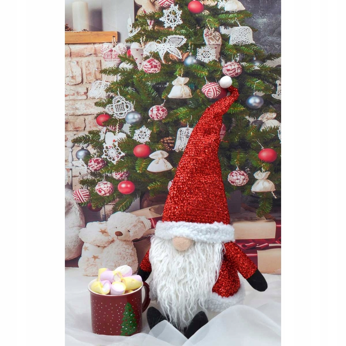 SKRZAT MIKOŁAJ FIGURKA ŚWIĄTECZNA OZDOBA BROKAT Marka Saska garden
