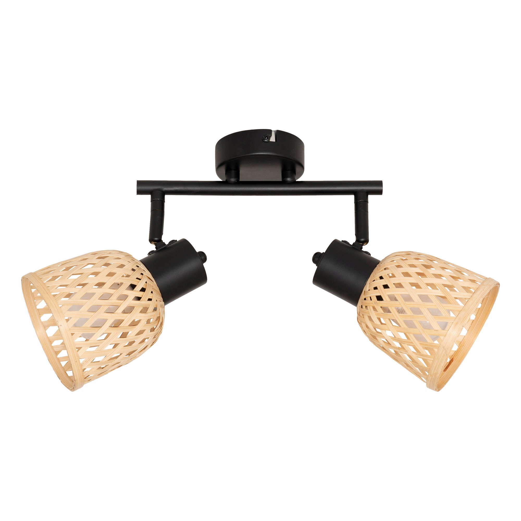 Stropní lampy Lio 2 stínidla z pleteného bambusu, 2 x Ø 17 cm