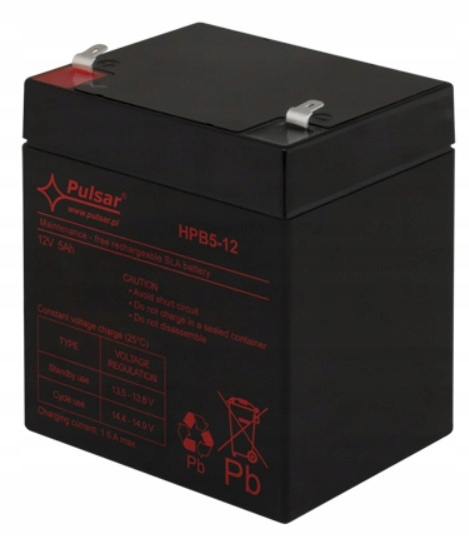 

Akumulator 5Ah 12V Agm Pulsar HPB5-12