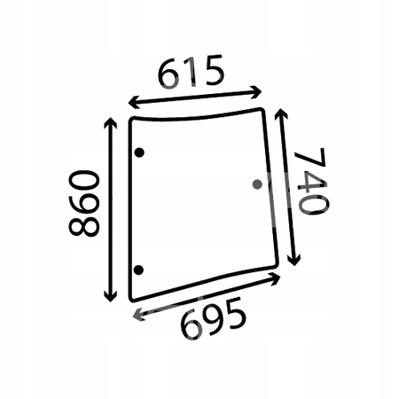 sklo Mf série 5400 rohové pravé