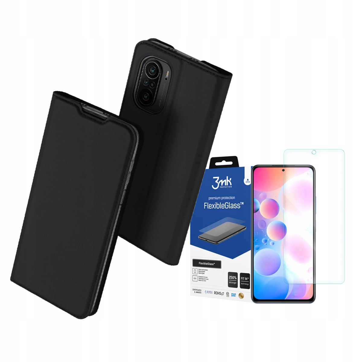 

Duxducis Etui Z Klapką Do Redmi K40/K40 Pro +szkło