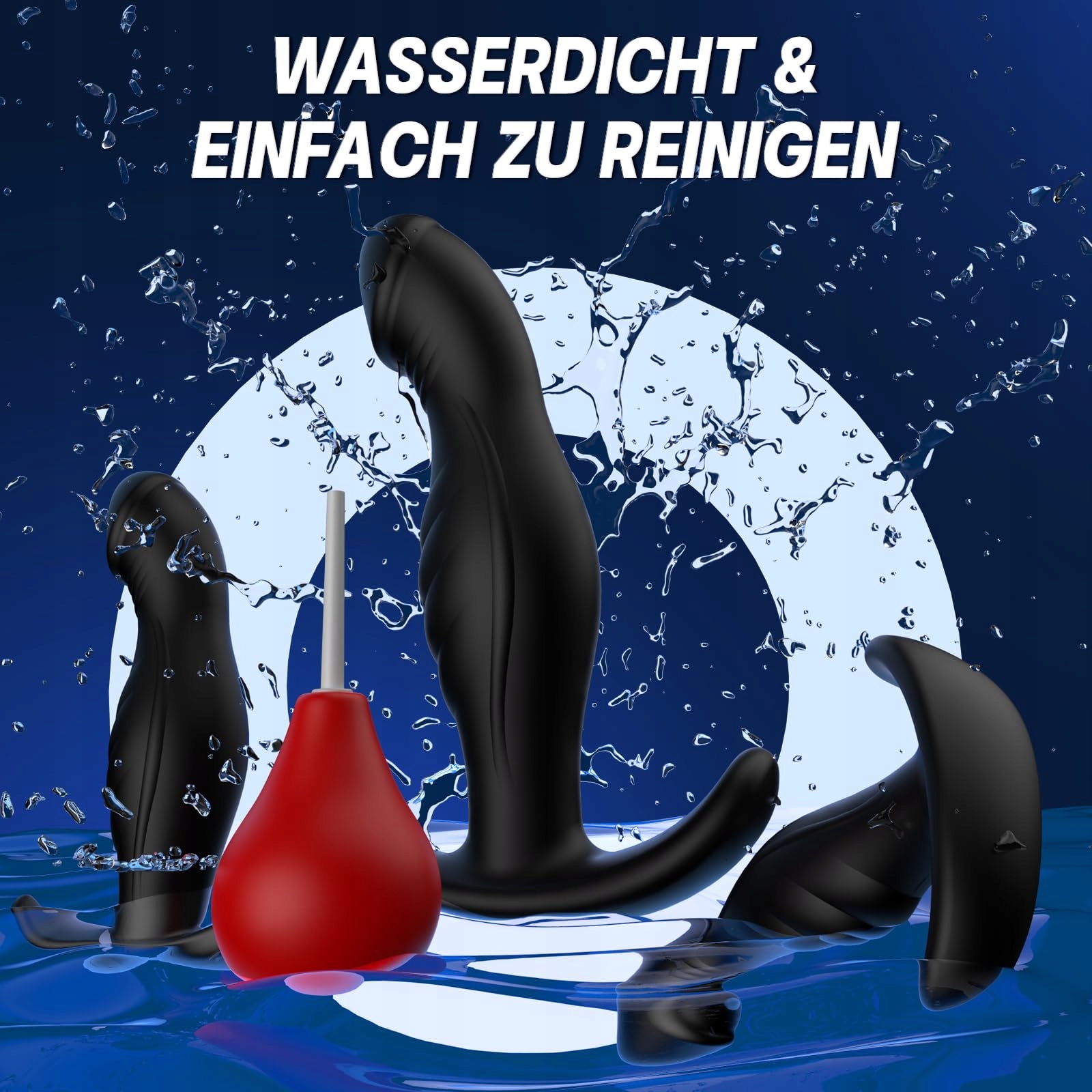 ANAL DILDO Zestaw 4 Korków Analnych z Prysznicem Silikon dla Początkujących — miniatura 7