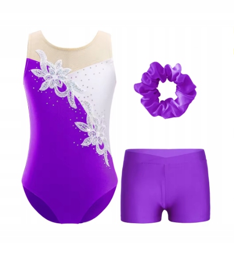 Strój Akrobatyka R 140 146 Do Gimnastyki Tańca Komplet Body 2508