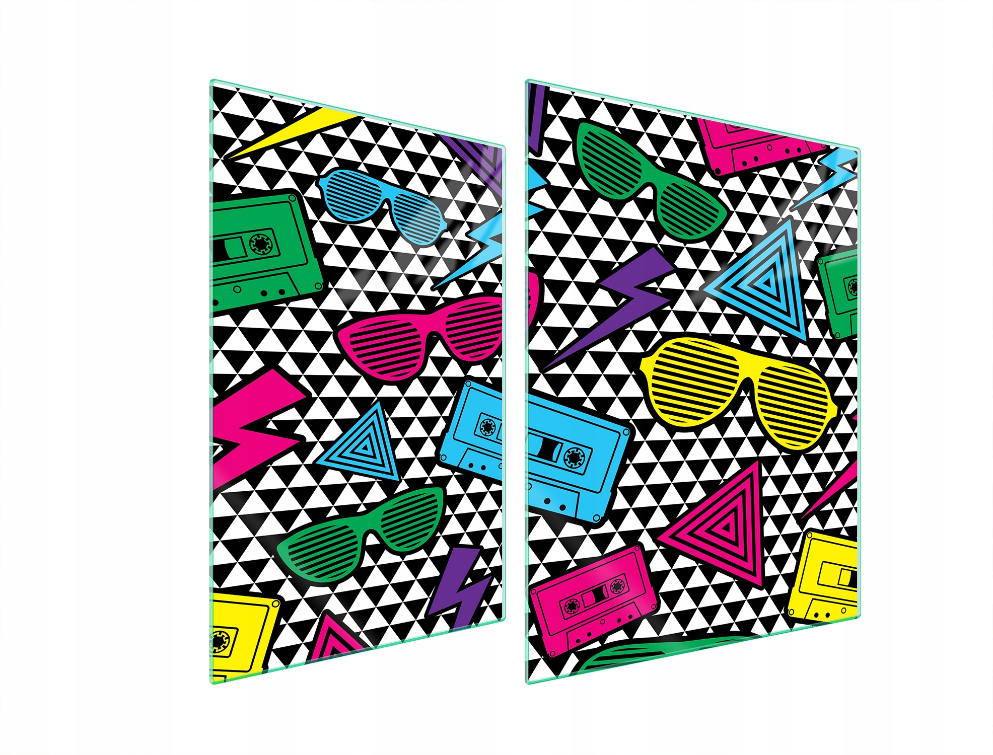 7v1 skleněná ochranná deska na sporák 70x52 Pop Art.