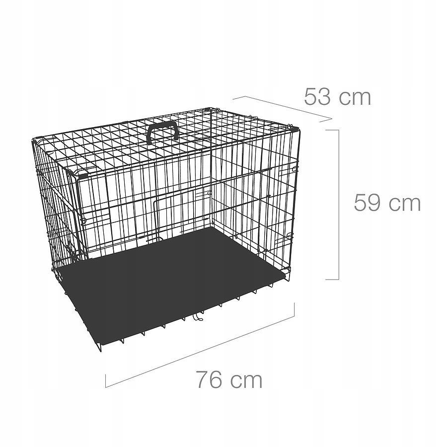 Levně Kennelová klec pro zvířata skládací L 106x71x77 cm