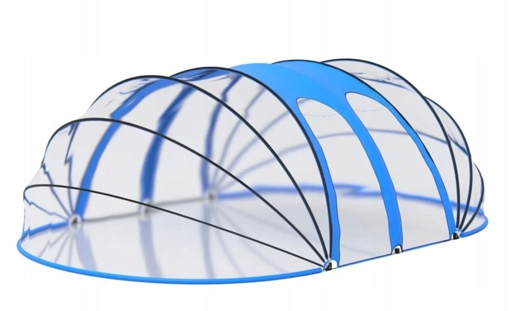 Bazénová Ochrana Kopula Oválna Pokrievka Na Bazén Skladacia 530x410x205 Strieška