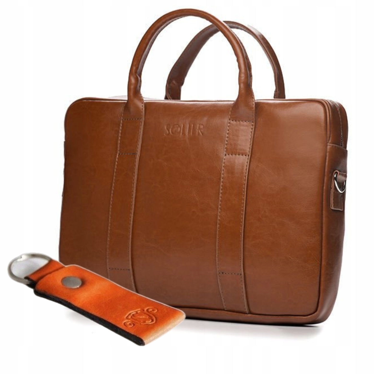 Taška na notebook 15,4 Pánská kožená přes rameno Aktovka A4 pro práci Solier