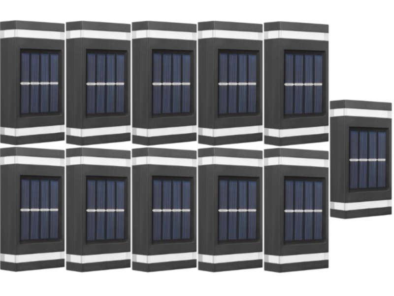 11x Venkovní solární Led lampa Světlo Nástěnné svítidlo na zeď senzor