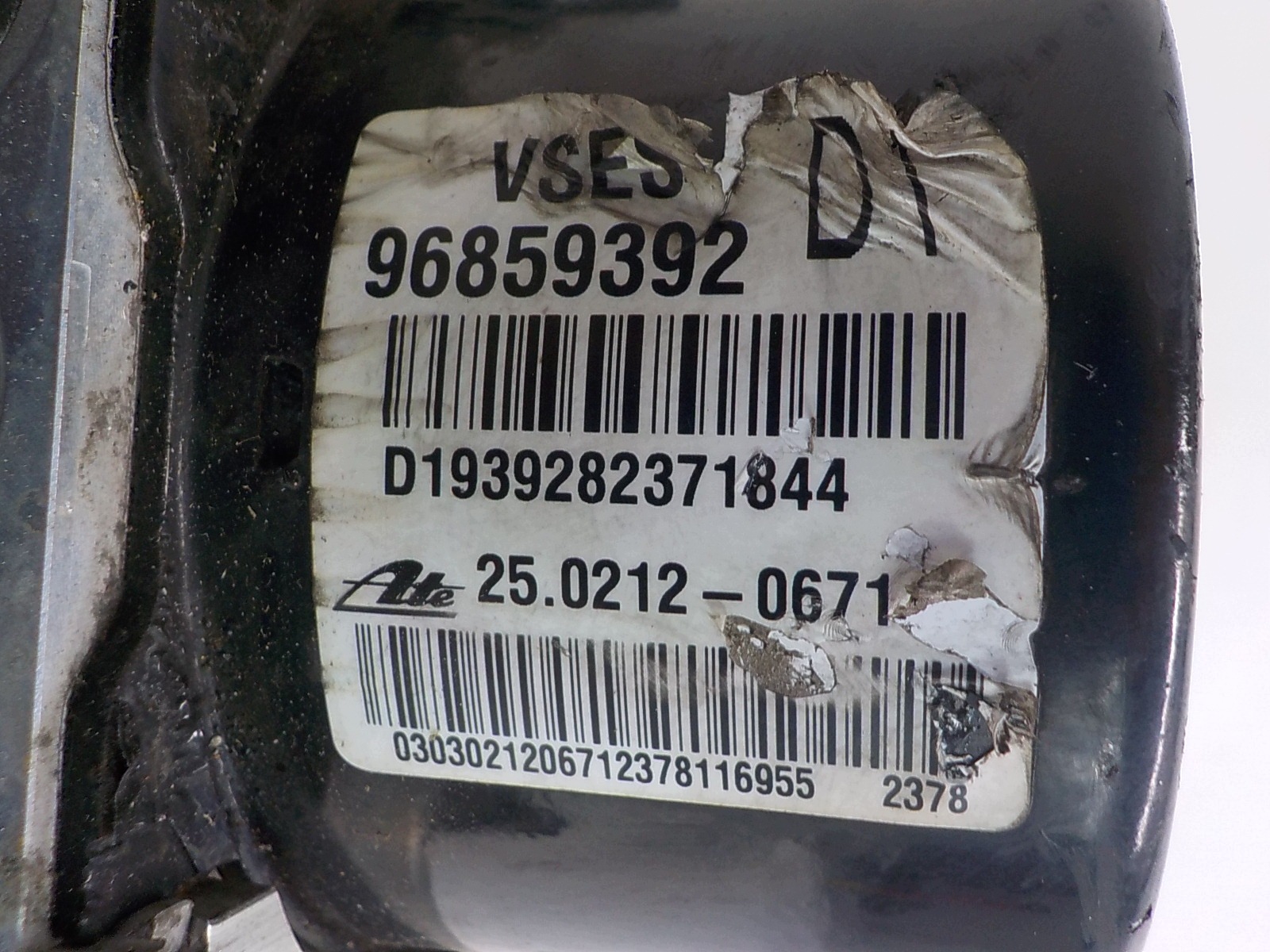 CHEVROLET CAPTIVA pompa ABS 96859392 25.0212-0671.4