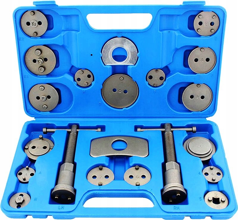 ZESTAW DO WYCISKANIA TŁOCZKÓW HAMULCOWYCH 21EL KLUCZE WYCISKACZ DO TŁOCZKÓW Marka TC Technic
