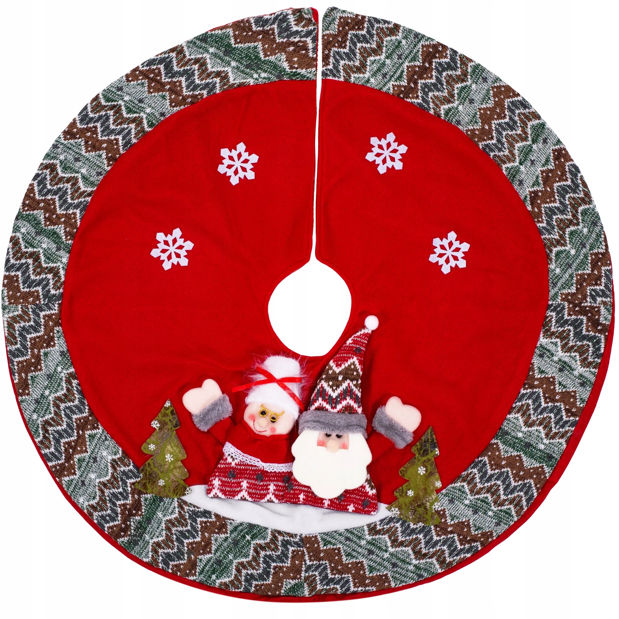 Podložka Pod Vánoční Stromeček Červená Vánoční 80 cm Kulatá Maskovací