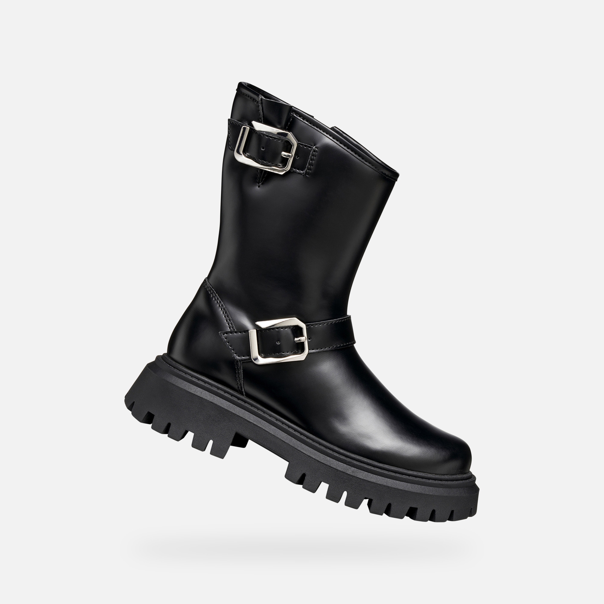 Geox Černá dívčí kotníková obuv Geox Maquinnens