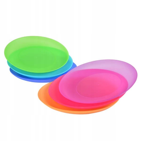 Talerze Nietłukące mix kolor 6 szt. 18 cm deserowe