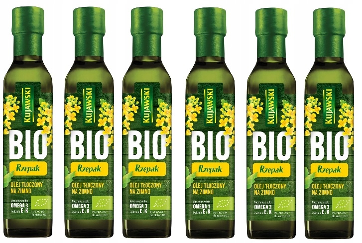 6x 250ml Kujawski Bio olej z rzepaku tłoczony na zimno Karton