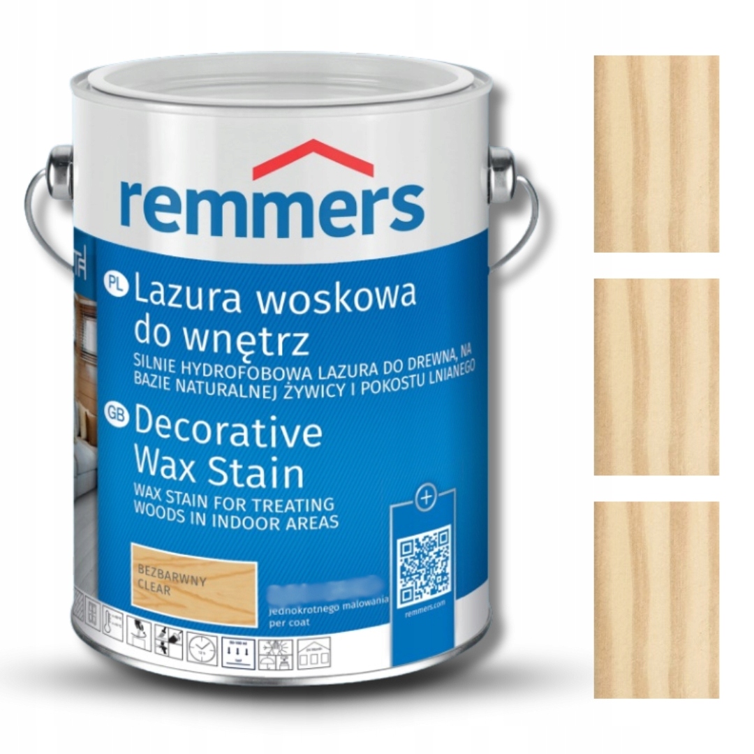 Lazura woskowa do wnętrz Remmers 2,5 L Bezbarwna