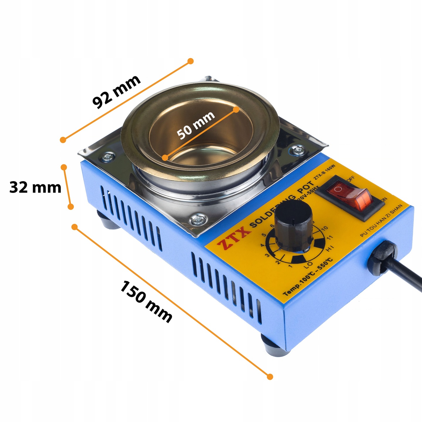 NIEZAWODNA STACJA LUTOWNICZA ROSFIX HOT-AIR 858D + TYGIEL + TOPNIK RMA-223 Napięcie zasilania 230 V