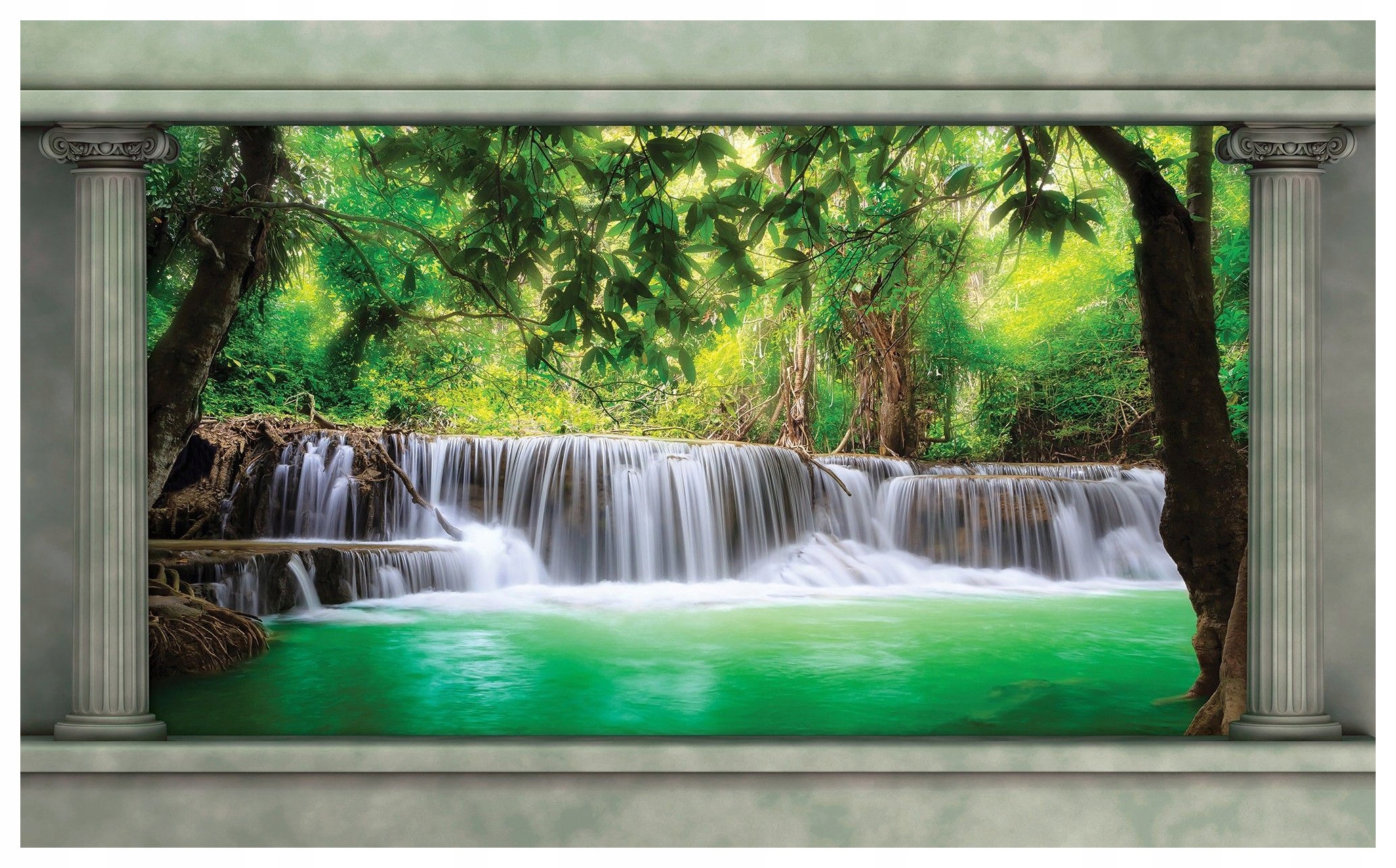 Fototapeta Vodopád Tropická džungle Relax vinylová 254x184 lepidlo