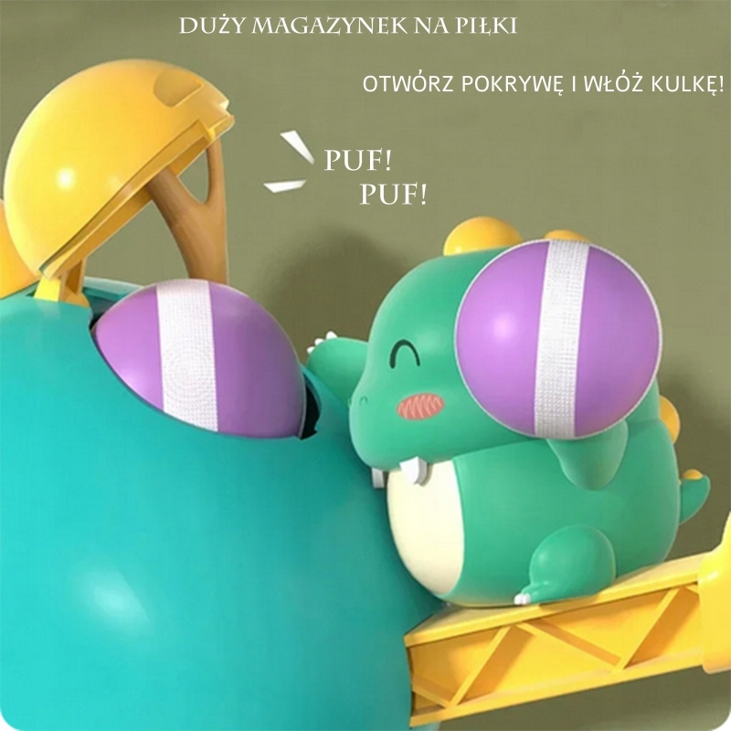 GRA W RZUTKI PISTOLET DINOZAUR NA KULKI RZEPY Marka Woopie