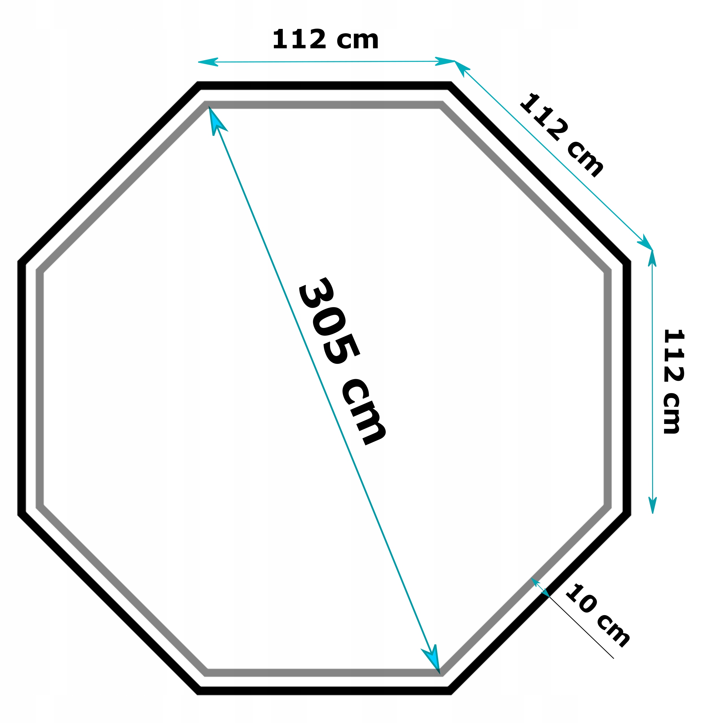 POKRYWA BASENU NA BASEN OGRODOWY 305cm stelażowy Producent Carruzzo