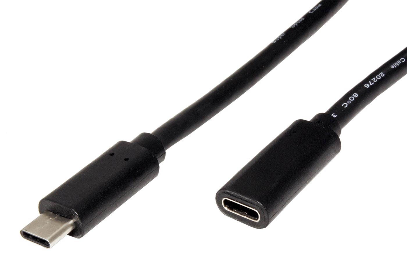 Inline Usb 5Gbps kabel prodlužovací Usb C(M) Usb C(f), 2m, černý