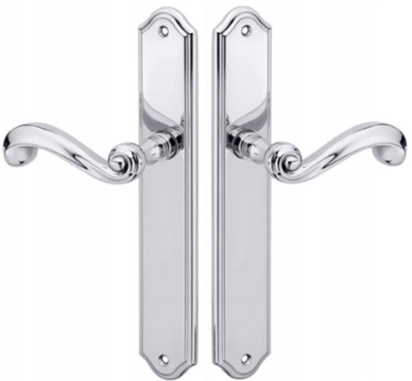 Kľučka na štítku Tupai 704-03 bez otvoru, chróm