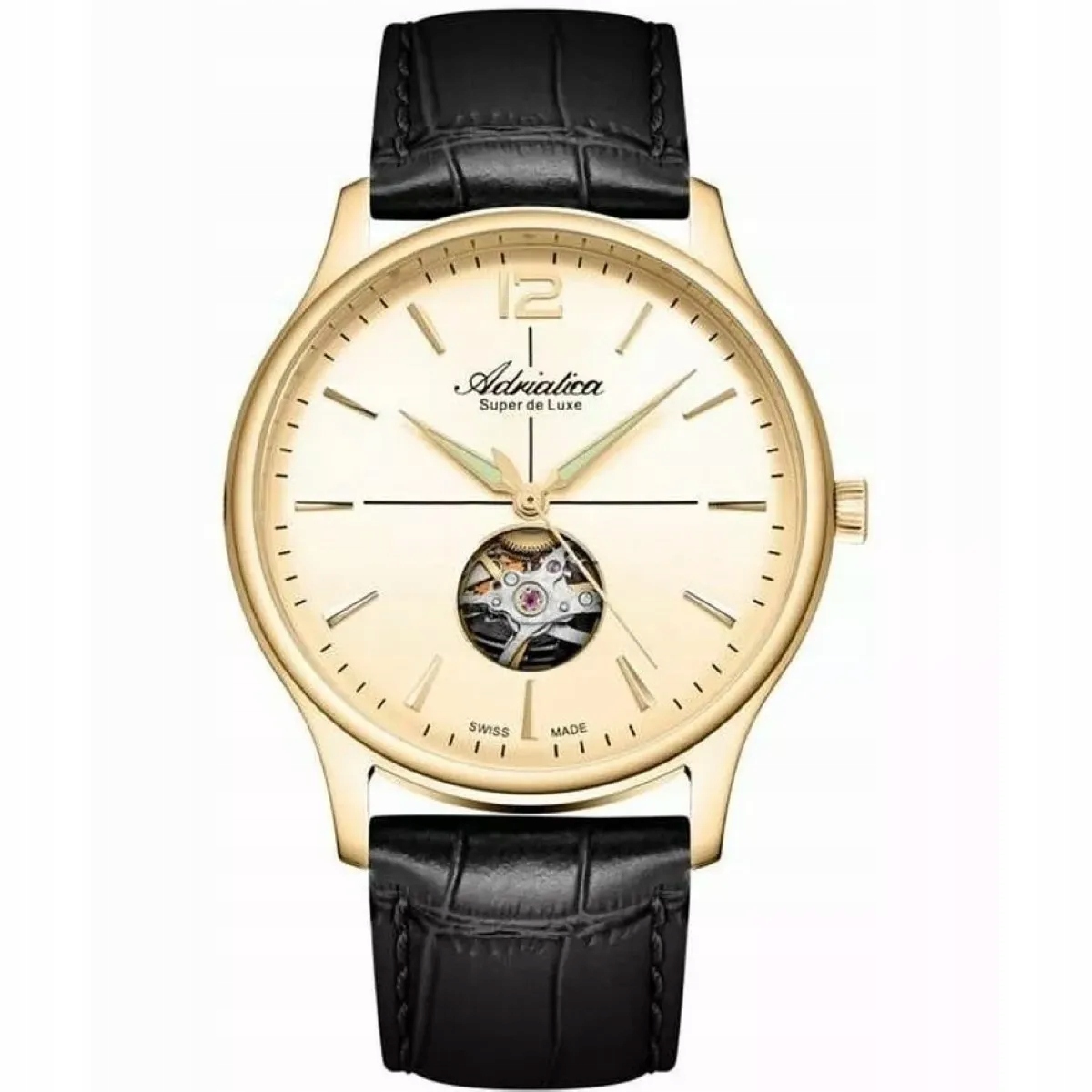 Adriatica Pánské Hodinky Automatic de Luxe zlaté s páskem