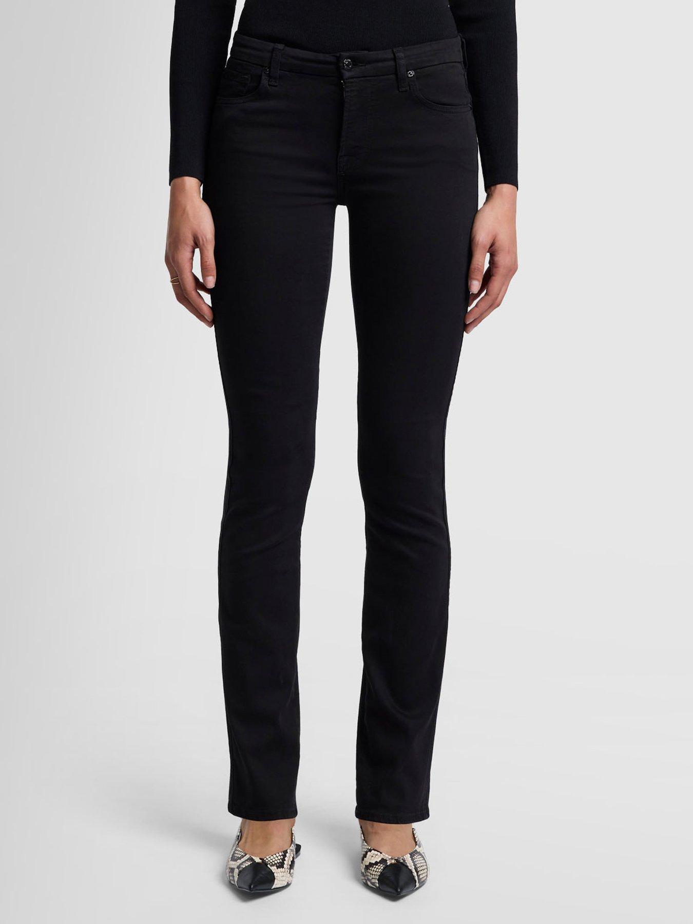 7 For All Mankind Černé Elastické Džíny (32)
